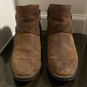 Women’s Born Brown Leather Ankle Boots